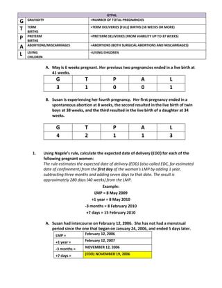 gtpal score example|Gravidity & Parity and GTPAL (Explained with Examples).